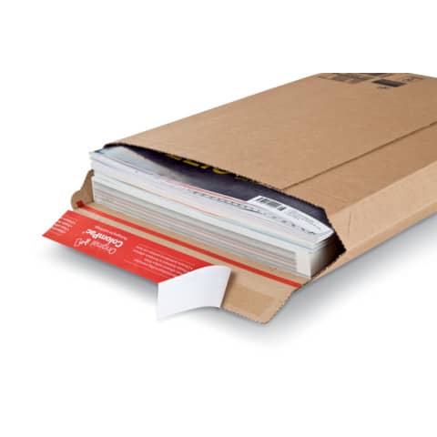 Buste rigida per spedizioni ColomPac in cartone ondulato f.to 35,3x51,8 cm avana CP010.08